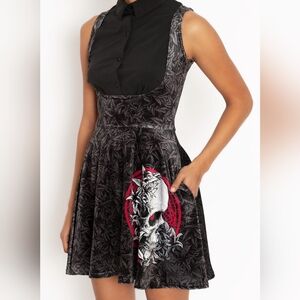 BlackMilk Rest In Pieces Velvet Underbust Dress